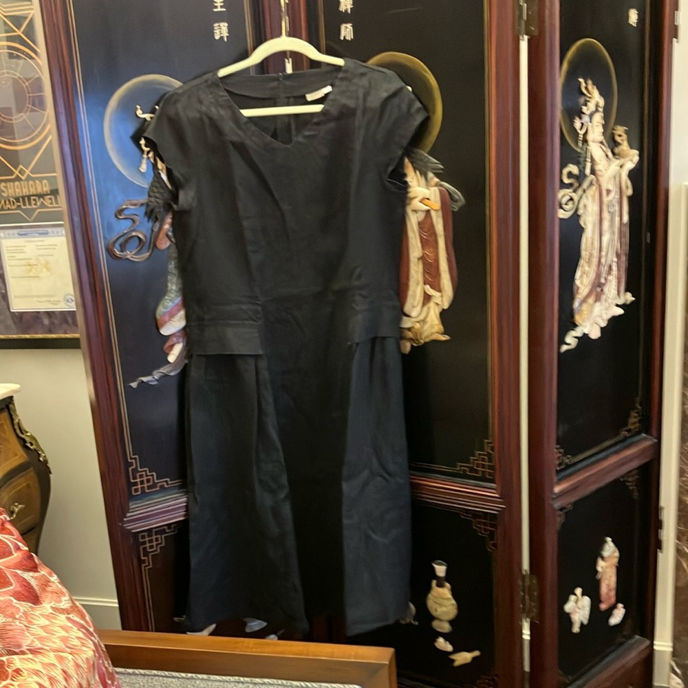 Elegant Black linen Dress